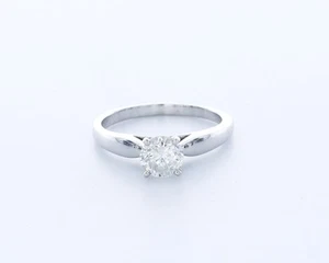 Klassischer Verlobungsring 1,0 kt laborgefertigter Diamant E/VS1 Rundschliff 14 K Gold Krappe - Bild 1 von 4