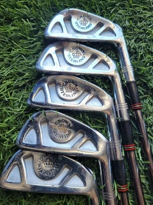 SLAZENGER CROWN  STERLING IRON SET 1-LW GUN METAL SHAFTS Stiff Flex Missing #6 - Image 1 of 4
