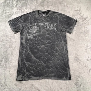 Harley-Davidson Camicia Uomo Grigio Medio Tie Dye Leggendaria Corsa Grafica 2 Lati - Foto 1 di 14