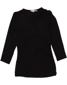 BODEN Womens Top 3/4 Sleeve UK 12 Medium Black Viscose CN04 - Picture 1 of 3