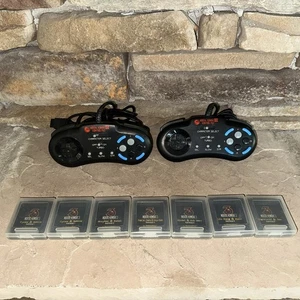 2 Mortal Kombat 3 Genesis Kontrol Pad + 7 Kartridges 1-6 Tested - Picture 1 of 6
