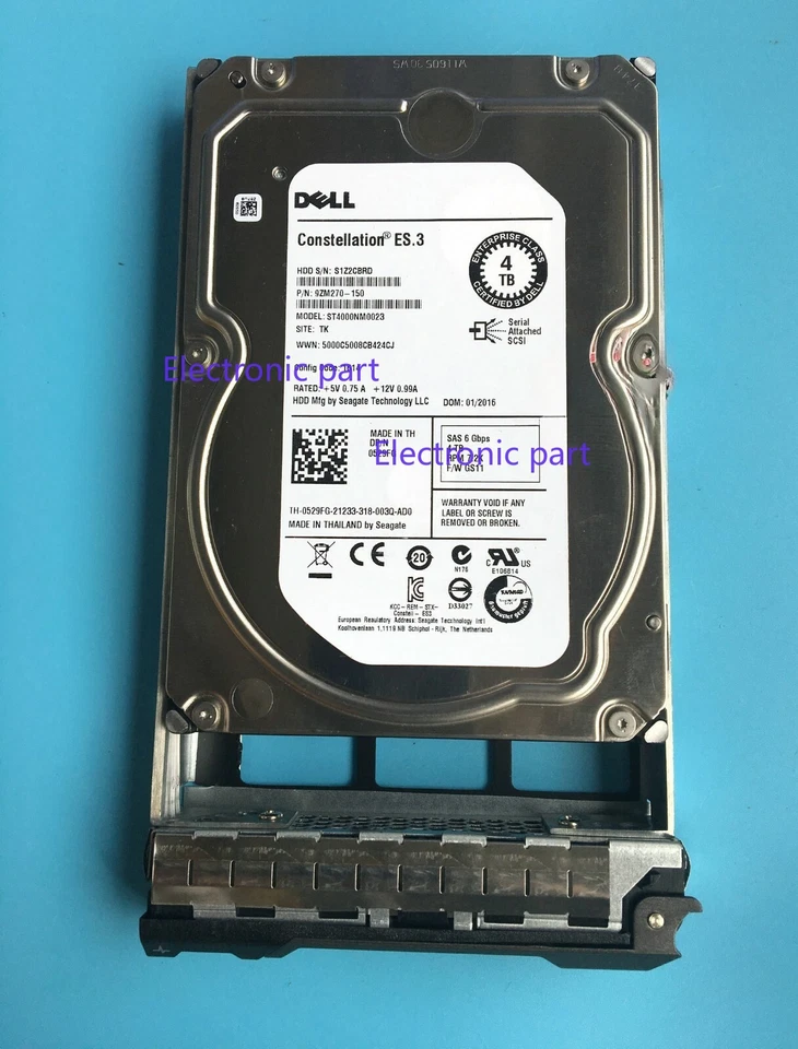 529FG 0529FG Dell 4TB 7.2K 6G 128MB Cache 3.5" SAS HDD Hard Drive ST4000NM0023 - Image 1 of 4