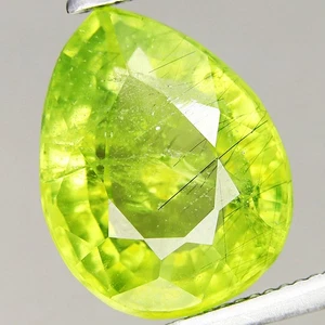 2.95ct t.w 10.09x7.67mm Pear Natural Unheated Green Peridot, Myanmar - Picture 1 of 4