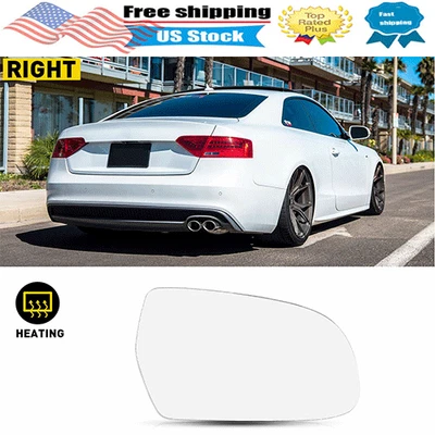 Espejo retrovisor de cristal del pasajero lado derecho con respaldo térmico para Audi A4/A5 Quattro 10-16 Foto 1 de 4