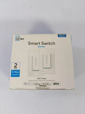 U-TEC Smart 3 Way Dimmer Switch, Smart Wifi Mesh Dimmable Light Switch Compatible 2 PK