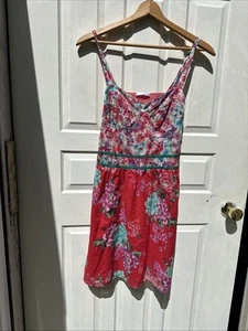 Promod französisches Sommerkleid Größe 10 UK rot Blumenmuster bezaubernd - Bild 1 von 9