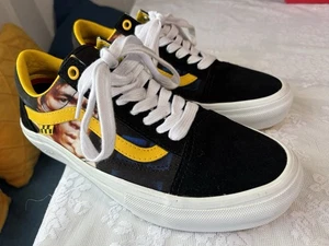 Vans Bruce Lee Old Skool Schuhe Größe 7 Herren Gelb Schachbrettmuster Be Water Selten - Bild 1 von 17