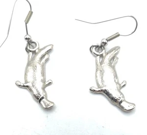 Silber Zinn Entenschnabeltier Schnabeltier Haken Ohrhänger Stimmung Australien 1,25" - Bild 1 von 7