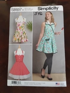 Sewing Pattern -Simplicity S8857 A Misses Aprons Size (S,M,L) Vintage-Inspired - Picture 1 of 2