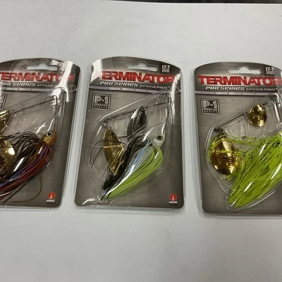 3 piezas diferentes Terminator P-1 Pro Series Spinnerbait 3/8 oz ahorra” Foto 1 de 4