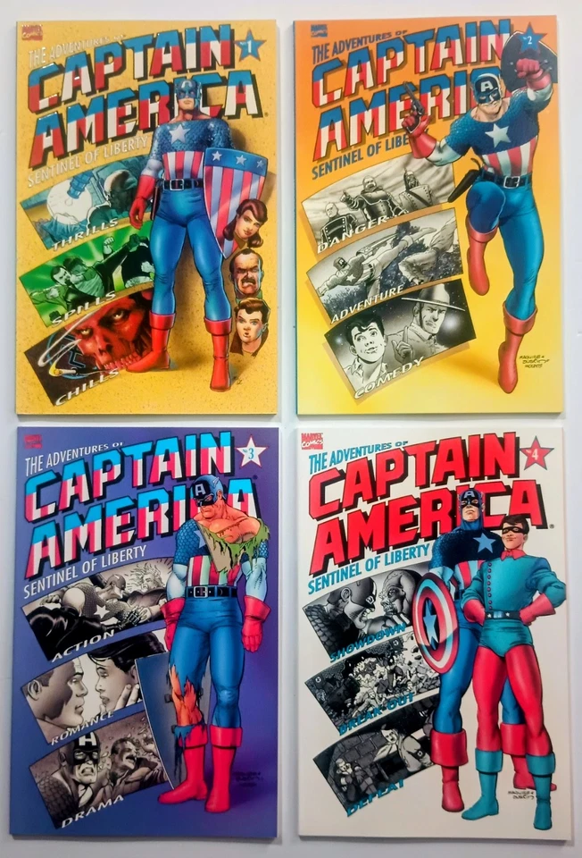 Marvel Comics The Adventures of Captain America TPB, 4 séries de livros, 1991, Muito bom estado - Imagem 1 de 4
