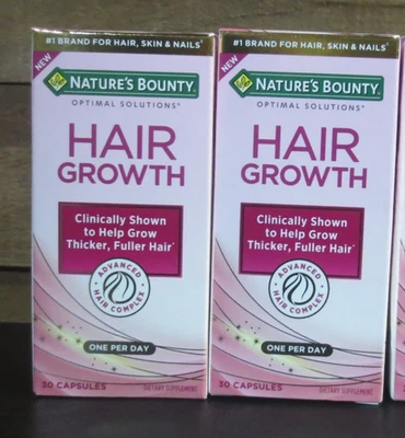 Nature's Bounty Optimal Solutions Hair Growth Supplement with Biotin - 2 BOXES - Image 1 of 2