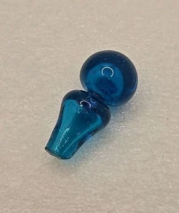 Vintage 2" Bohemian Hand Blown Blue Glass Decanter Stopper Only Replacement - Picture 1 of 8