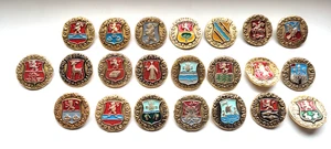 Antike Rus, Wappen Städte der UdSSR Set 22 Sowjetrussische Abzeichen - Bild 1 von 10