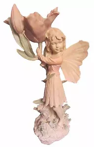 "NUEVA Figura Grande 19" Jardín Hada del Césped con Tulipán Pintada Resina CBK 60079 - Imagen 1 de 2