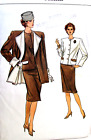 Misses Sewing Pattern Vogue Womens sz  20 22 24 Vtg 80s Suit skirt jacket