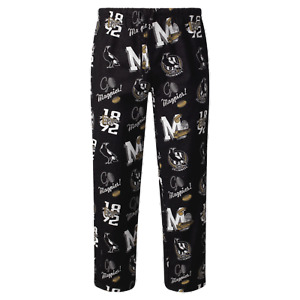Collingwood Magpies AFL Mens AF10105 W22 Printed Flannel Sleep Pants Size L New