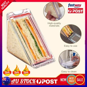 Triangle Sandwich Container Reusable Washable Sandwich Box Clear Sandwich Boxes\ - Picture 1 of 16