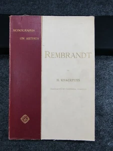 Monographs On Artists REMBRANDT By H. Knackfuss 1899 Illustrated Softcover - Picture 1 of 10