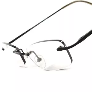 Light Gray Tint Modern Stylish Sexy Rectangle Mens Womens Frameless Sun Glasses - Picture 1 of 4