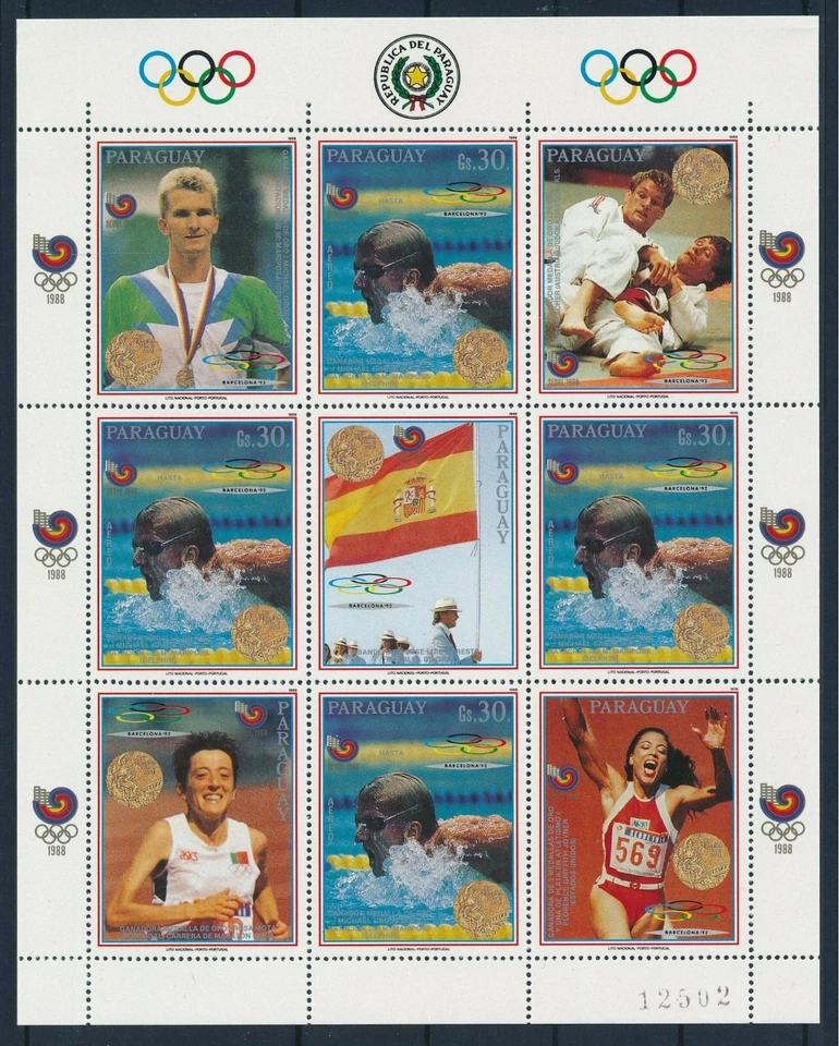 [109782] Paraguay 1989 Olympic Games Seoul swimming Miniature sheet MNH - Image 1 of 1