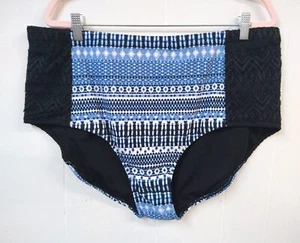 Swimsuits for All NWT WM Plus 24 Blue Black Tankini Bottom Swimsuit - Picture 1 of 10