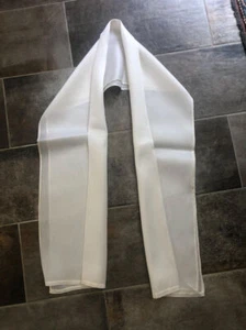Cremeweiß Seide Schal Halstuch 84" x 28" - Bild 1 von 5