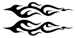 2 Tribal Flame Vinyl Decals Truck, Motorcycle Tank, Car Decals A003 - Picture 1 of 1