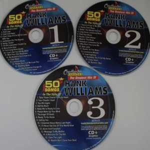 HANK WILLIAMS KARAOKE CD+G COUNTRY CHARTBUSTER 5075 NEW IN white sleeves 3 disc - Picture 1 of 3