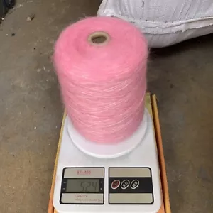 (mohair style )/ wool / acrylic blend yarn cone in pink - Picture 1 of 5