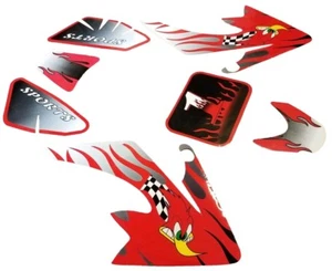 PEGATINAS DE LLAMAS ROJAS PARA GUARDABARROS PARA HONDA XR50 CRF50 90CC SSR SDG - Imagen 1 de 2