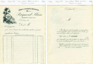 Dépt 33 - Bordeaux 22 Rue Borie - Belle Entête Rhum & Vin du Médoc vers 1900 - Bild 1 von 2