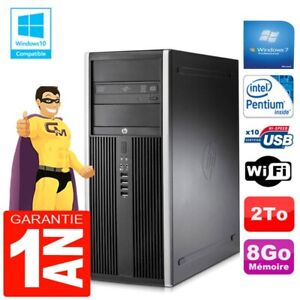 PC Tour HP Compaq 8200 Intel G630 Ram 8Go Disque 2 To Graveur DVD Wifi W7