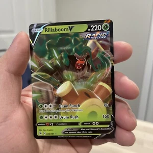 Rillaboom V 022/264 Pokemon Sword & Shield Fusion Strike (NEAR MINT) - Picture 1 of 3