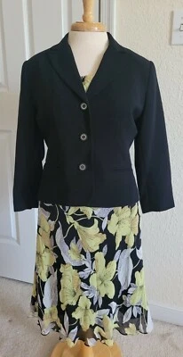 Bob Mackie Womens Dress & Jacket Yellow Black Gray Size 8 P Free shipping  - Image 1 of 4