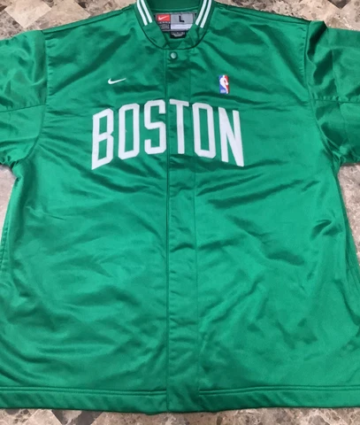 Boston Celtics Nike Large Button Down Warm Up Jersey Cover