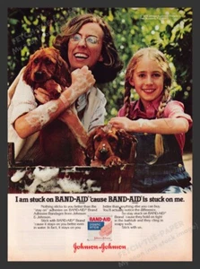 Johnson & Johnson Band-Aid Irish Setter Puppies 1970s Print Advertisement 1979 - Picture 1 of 1