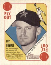 2005 Bowman Heritage 51 Topps Heritage Blue Backs Baseball Card #45 Roy Oswalt