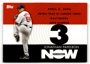 2007 Topps Generation Now #GN483 Jonathan Papelbon NM Near Mint Red Sox ID:64301 - Picture 1 of 2