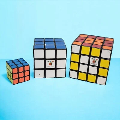 Rubik’s Cube Twist Puzzles Set Of 3 4x4, 3x3 & Mini 3x3 Original Branded Solved! - Image 1 of 4