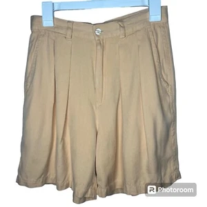 Vintage Tommy Bahama Orange Sherbert Pleated Silk Women’s Shorts Size 10  - Picture 1 of 13
