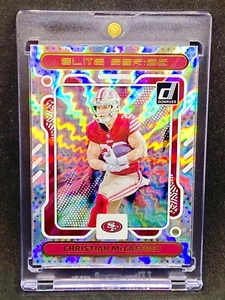 Christian McCaffrey RARE HYPER REFRACTOR INVESTMENT CARD SSP PANINI 49ERS MINT - Picture 1 of 2