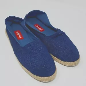 Women's Blue Zabattigli Isola Di Capri M 40 Flats Handmade In Italy - Picture 1 of 8