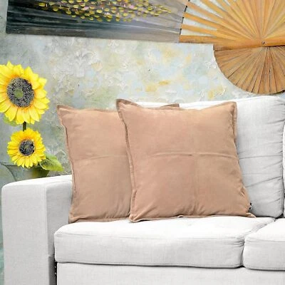 Funda de Almohada Piel de Cordero Gamuza Calidad Premium Decorativa Polvorienta Beige Caja Foto 1 de 4