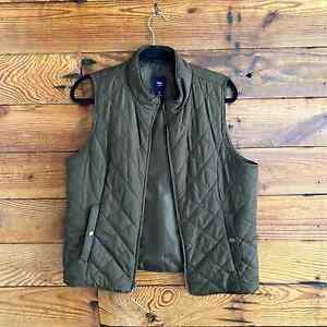 Gap army green quilted vest
