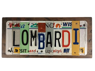 LOMBARDI WISCONSIN PLACA DE MATRÍCULA PLACA - 16" X 7" VINCE GREEN BAY PACKERS Foto 1 de 4