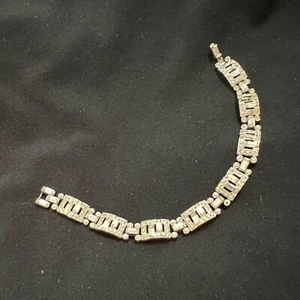 KTF de colección? TRIFARIOS? PULSERA ART DECO PASTA BAGUETTE ESTRÁS PAT PENDIENTE - Imagen 1 de 7