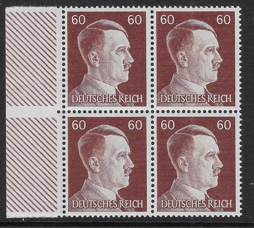 GERMANY - 1941 - THIRD REICH - HITLER 60PF - BLOCK 4V /  EDGE - MNH ** - Image 1 of 1