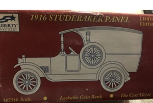 Liberty 1916 Studebaker Panel Truck Collectible Coin Bank - Picture 1 of 8
