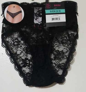 No Boundarie Bikini Dip Front Bikini Color Black Size S/CH  (3-5) (LOC TUB-UW6)  - Picture 1 of 4
